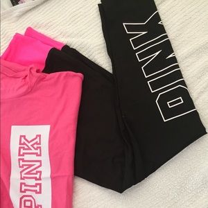 Victoria secret pink tight set